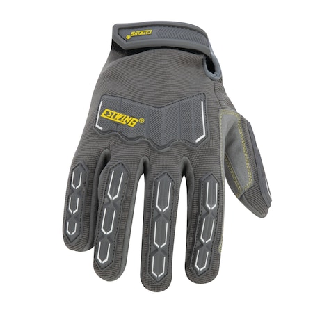 Estwing Impact Resistant Synthetic Leather Palm Work Glove with Anti-Vibration Palm, Large EWIMP0610